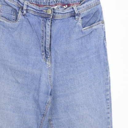 Ava Womens Blue  Denim Cropped Jeans Size 34 in L20 in