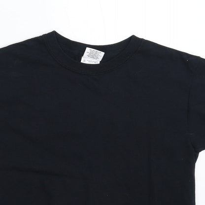 Gildan Boys Black   Basic T-Shirt Size M