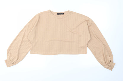 Nasty Gal Womens Beige   Basic T-Shirt Size 10