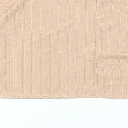 Nasty Gal Womens Beige   Basic T-Shirt Size 10