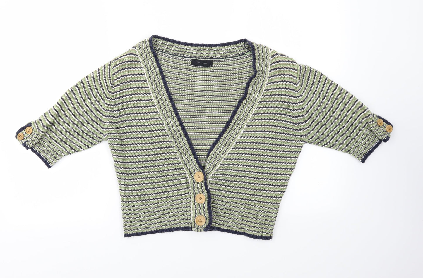 Womens UK Size L VERO MODA Green Cardigan Jumper