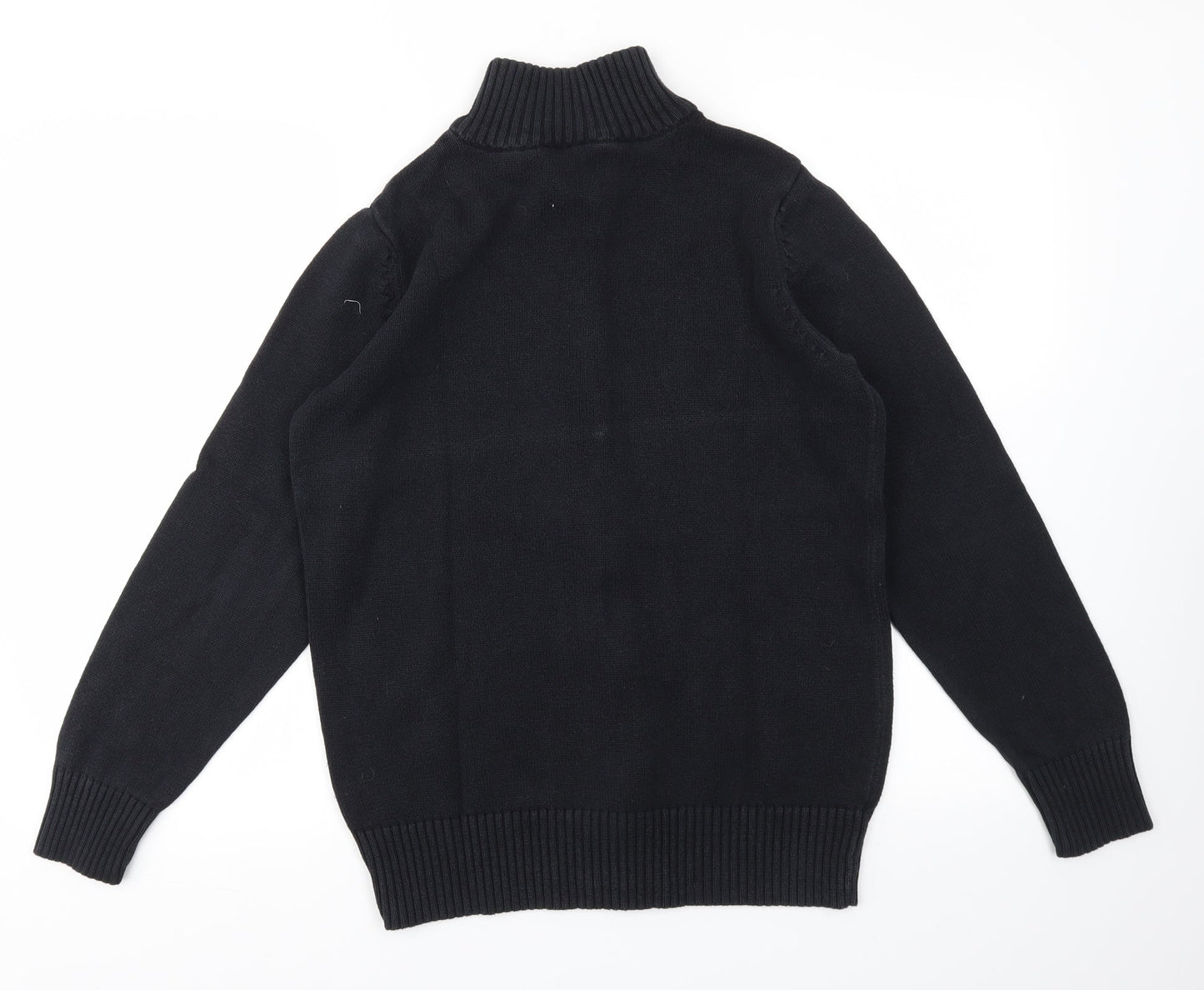 Mens UK Size L Preworn Black Full Zip Sweatshirt