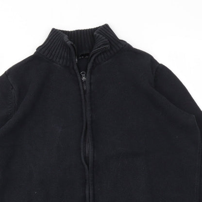 Mens UK Size L Preworn Black Full Zip Sweatshirt
