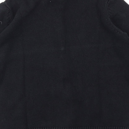 Mens UK Size L Preworn Black Full Zip Sweatshirt