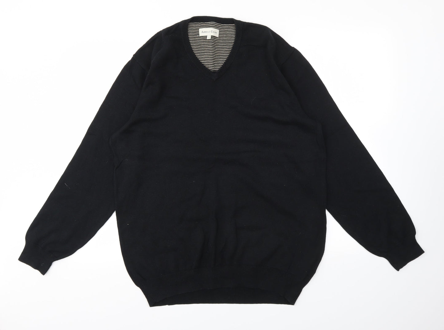 Aspen&Court Mens Black   Pullover Sweatshirt Size L