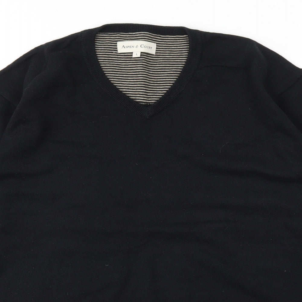Aspen&Court Mens Black   Pullover Sweatshirt Size L