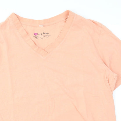 Womens UK Size M bpc Orange Basic T-Shirt