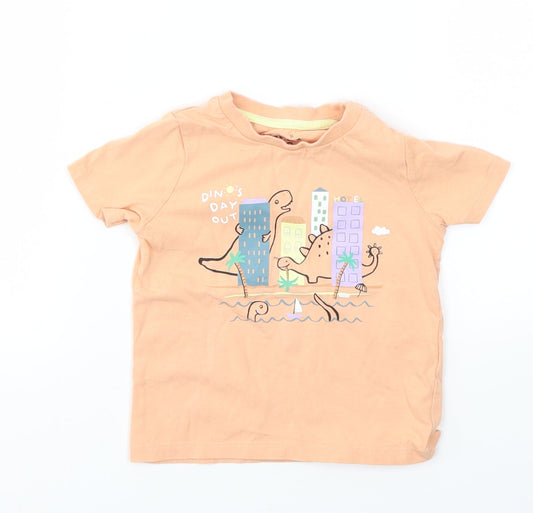 F&F Girls Orange   Basic T-Shirt Size 12-18 Months