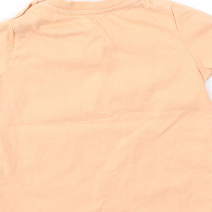 F&F Girls Orange   Basic T-Shirt Size 12-18 Months