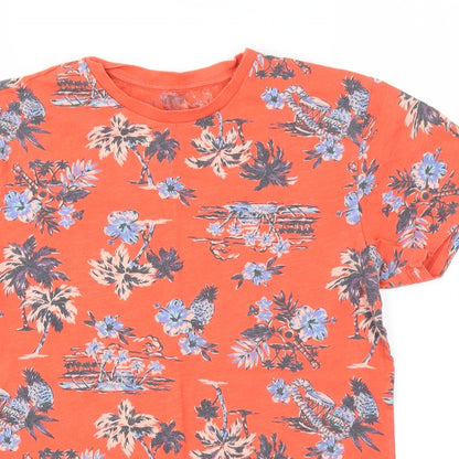 Primark Boys Multicoloured Floral  Basic T-Shirt Size XS
