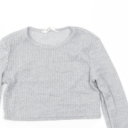 SheIn Girls Grey   Basic T-Shirt Size 10 Years