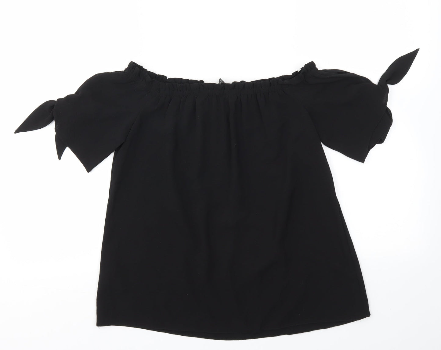 Womens UK Size 8 Dorothy Perkins Black Basic Blouse