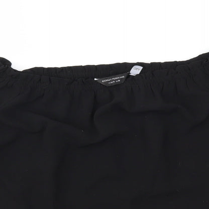 Womens UK Size 8 Dorothy Perkins Black Basic Blouse