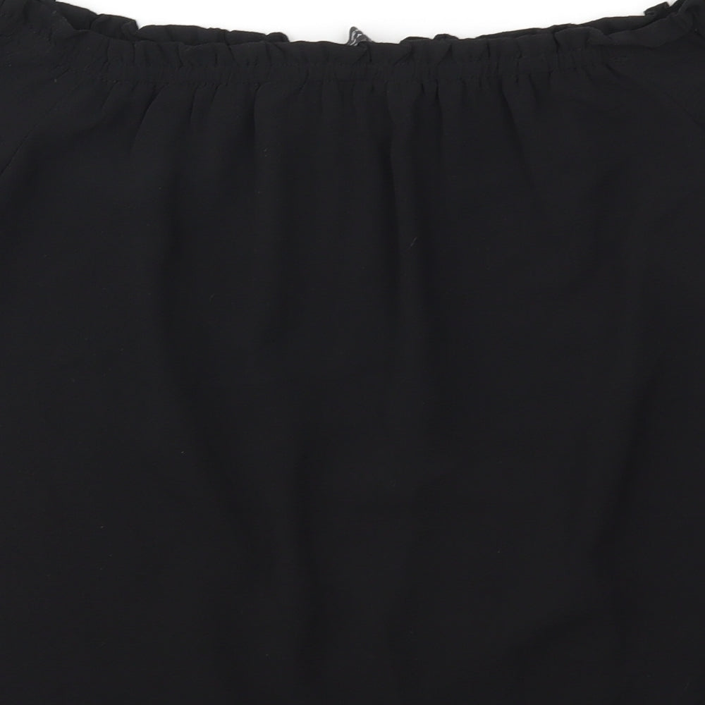 Womens UK Size 8 Dorothy Perkins Black Basic Blouse