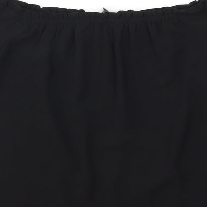 Womens UK Size 8 Dorothy Perkins Black Basic Blouse