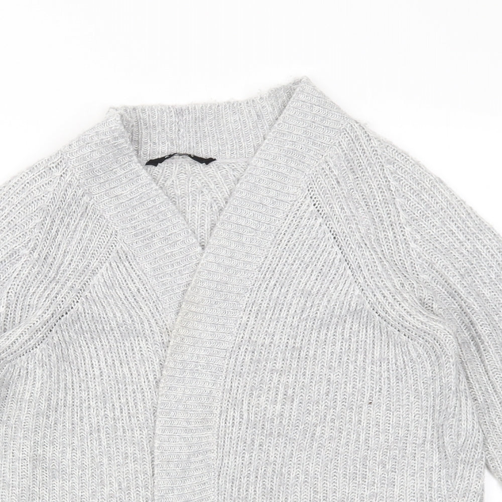 Womens UK Size S Select Grey Cardigan Jumper