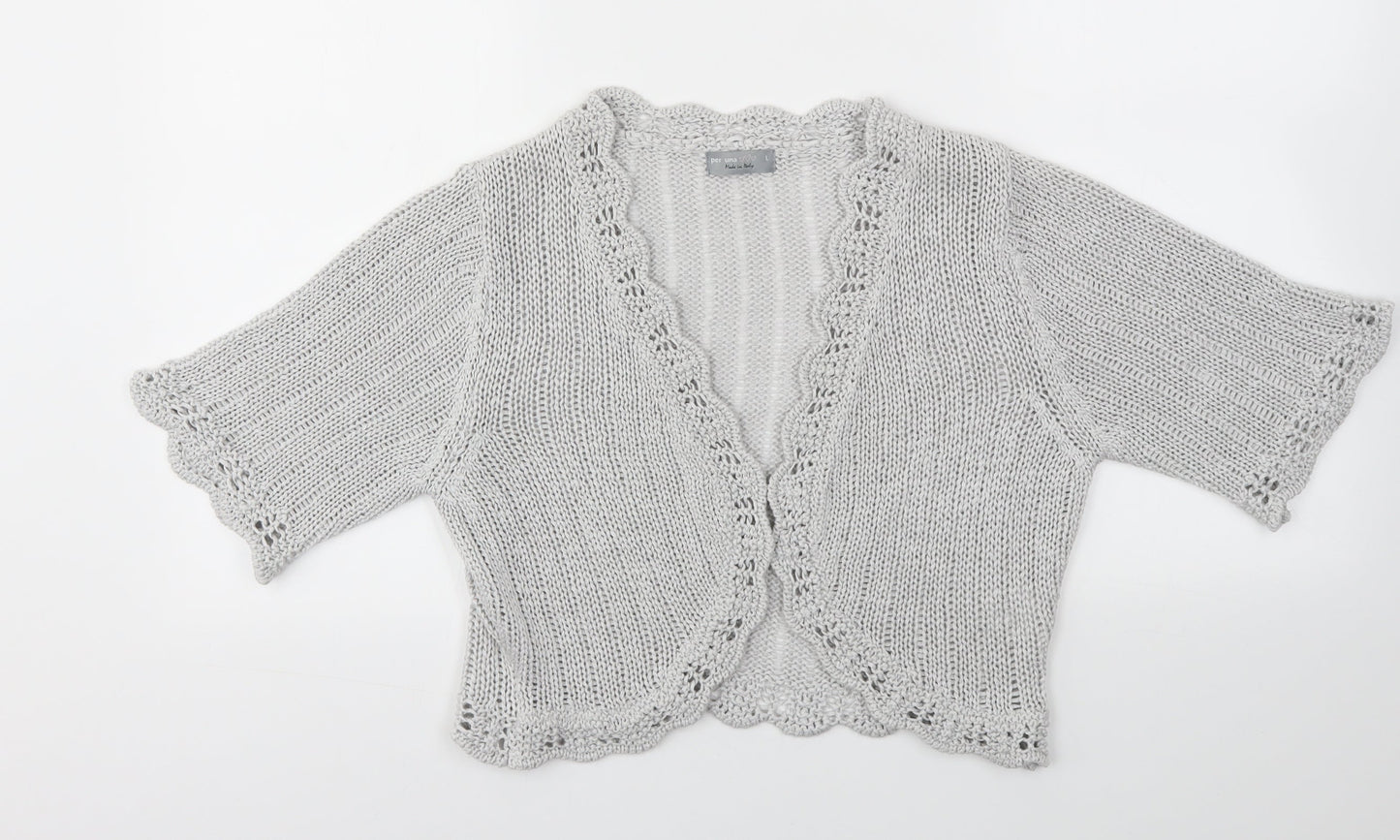 Womens UK Size L M&S Grey Cardigan Jumper