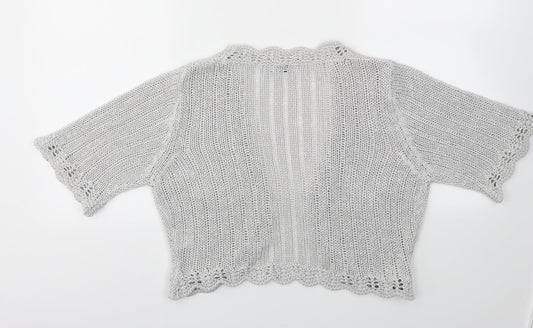 Womens UK Size L M&S Grey Cardigan Jumper