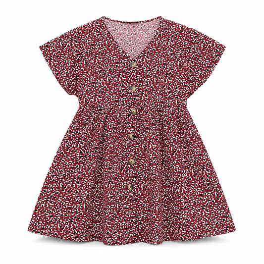 SHEIN Womens Red Animal Print  Fit & Flare  Size M