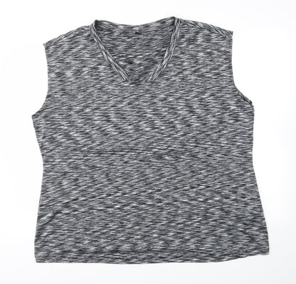 Preworn Womens Grey   Basic T-Shirt Size 2XL