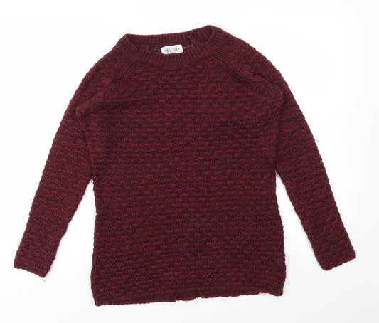 Womens UK Size S New Look Red Pullover Jumper