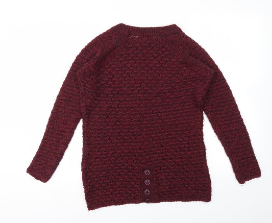 Womens UK Size S New Look Red Pullover Jumper