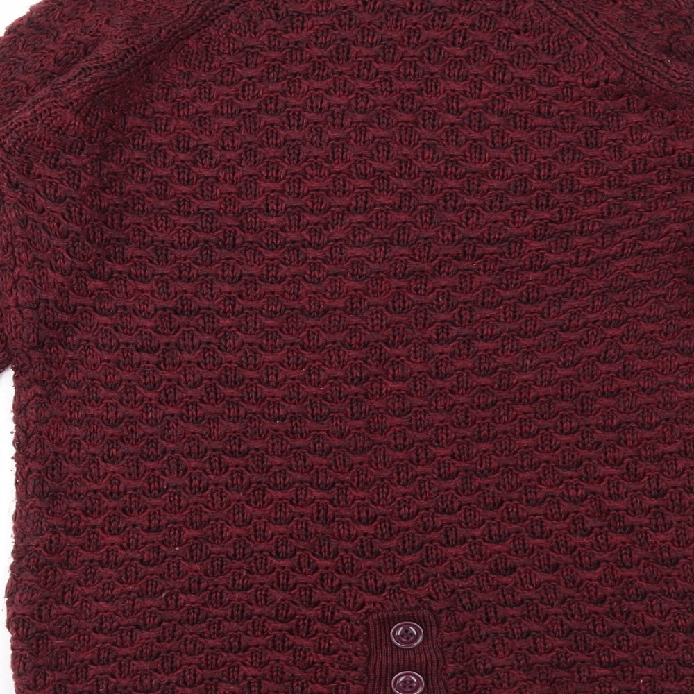 Womens UK Size S New Look Red Pullover Jumper