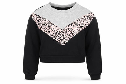 MISS Girls Blue Animal Print  Pullover Jumper Size 7-8 Years