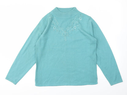 Womens UK Size M Ann Marie Blue Pullover Jumper