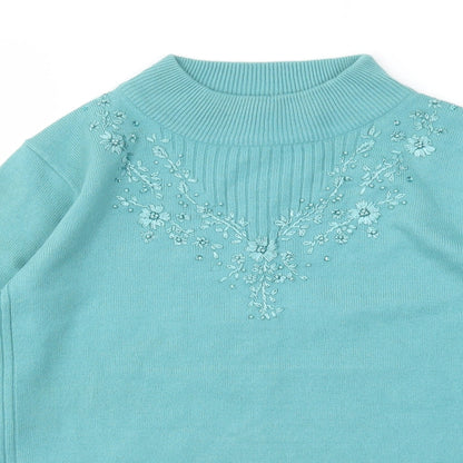 Womens UK Size M Ann Marie Blue Pullover Jumper