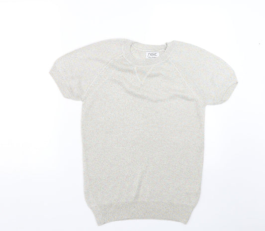 Womens UK Size 10 NEXT Beige Basic T-Shirt