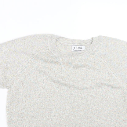 Womens UK Size 10 NEXT Beige Basic T-Shirt