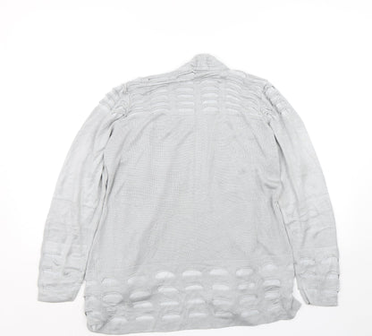 Womens UK Size 14 M&S Grey Cardigan Jumper