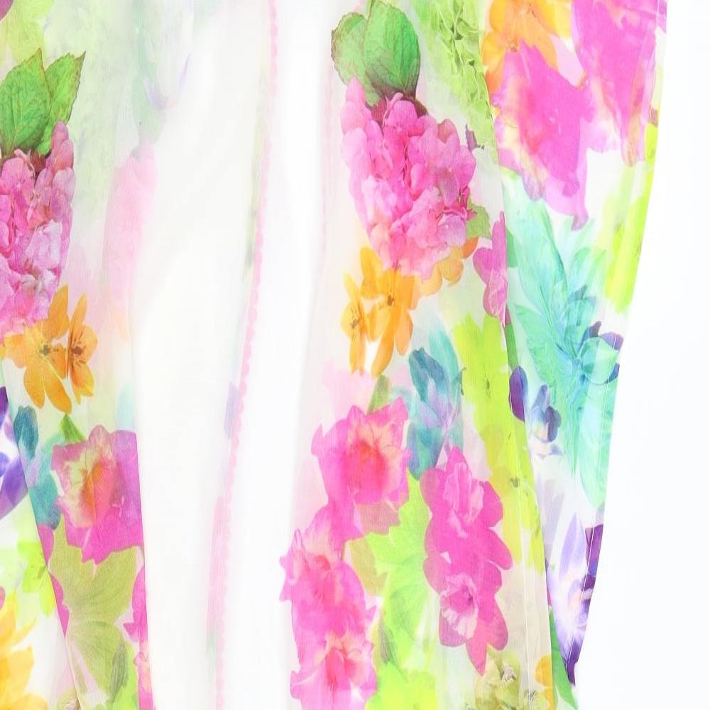 Womens UK Size 10 Debenhams Multicoloured Kimono Blouse