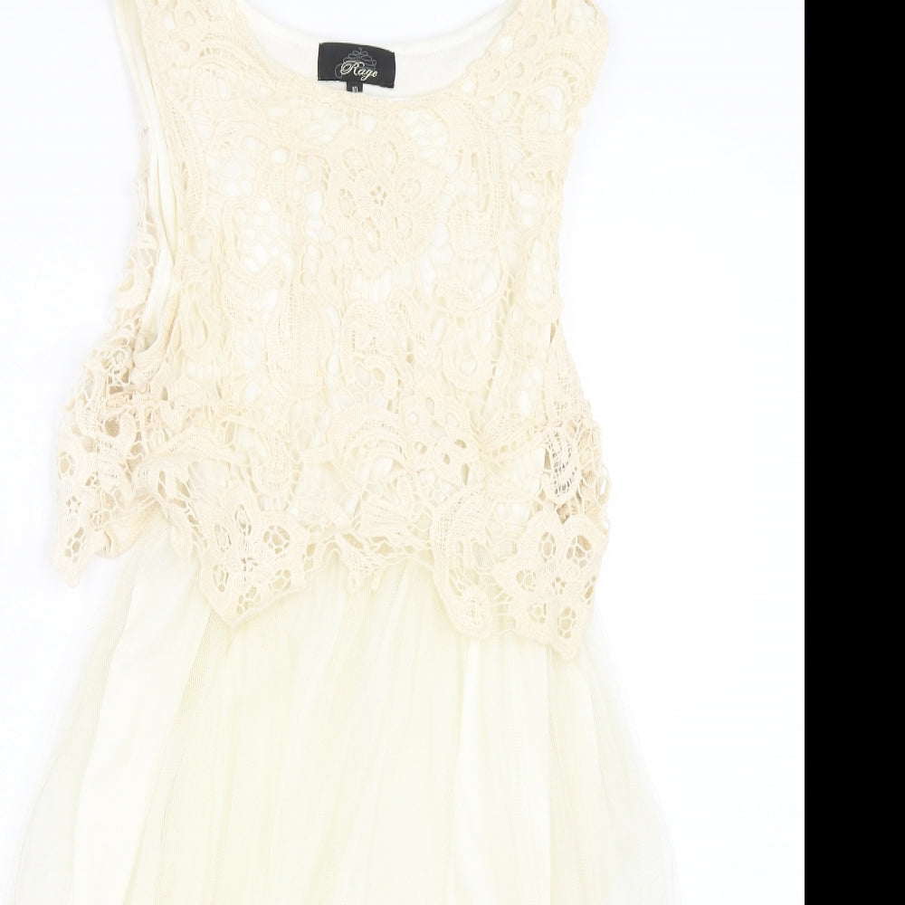 Range Womens Beige Floral  Tank Dress  Size 10