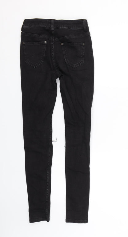 Miss Selfridge Womens Black  Denim Skinny Jeans Size 8 L26 in
