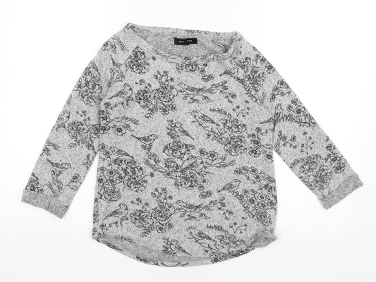 Womens UK Size 6 New Look Grey Pullover Jumper