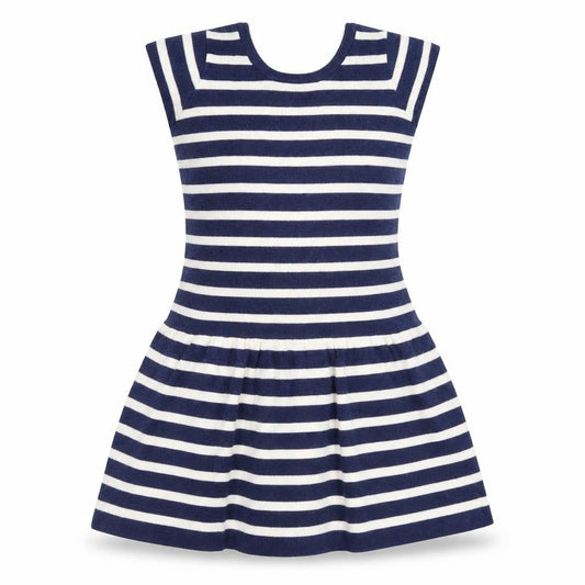 Front view of Atmosphere women’s blue striped mermaid, size UK 6