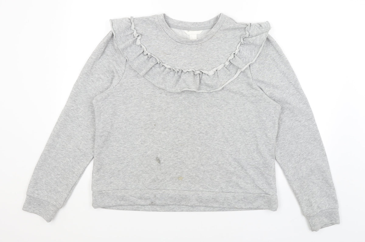 H&M Womens Grey   Pullover Jumper Size L