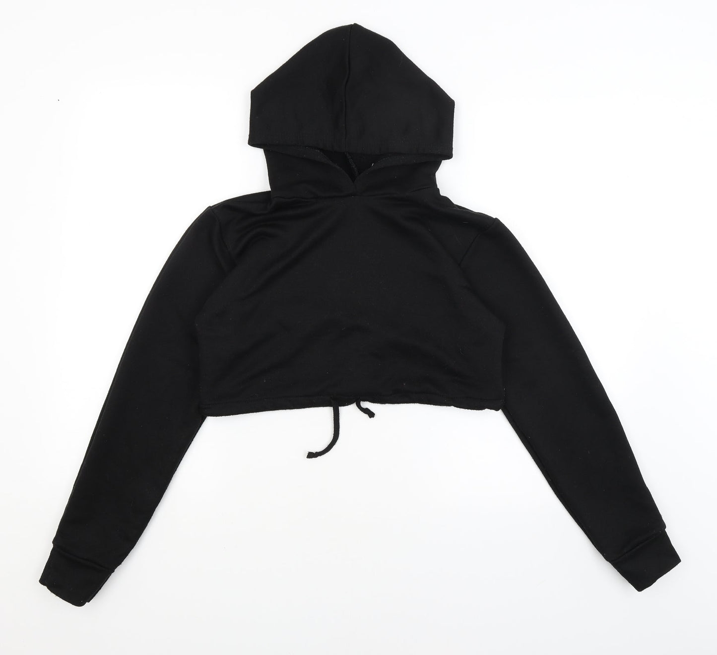 Boohoo Womens Black   Pullover Hoodie Size 8
