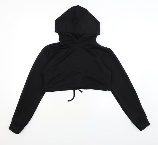 Boohoo Womens Black   Pullover Hoodie Size 8