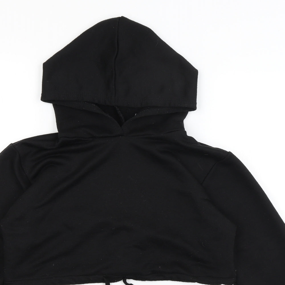 Boohoo Womens Black   Pullover Hoodie Size 8