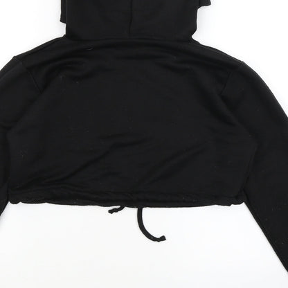 Boohoo Womens Black   Pullover Hoodie Size 8