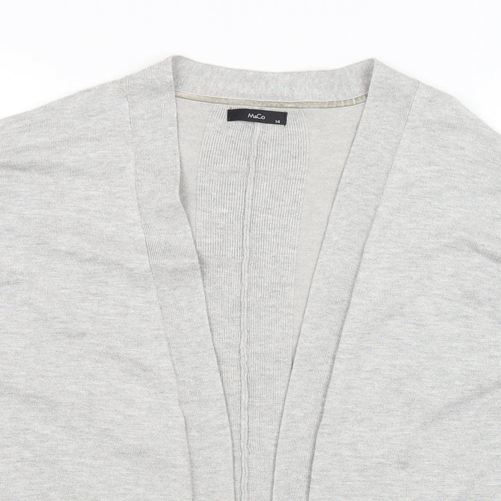 Womens UK Size 14 M&Co Grey Cardigan Jumper
