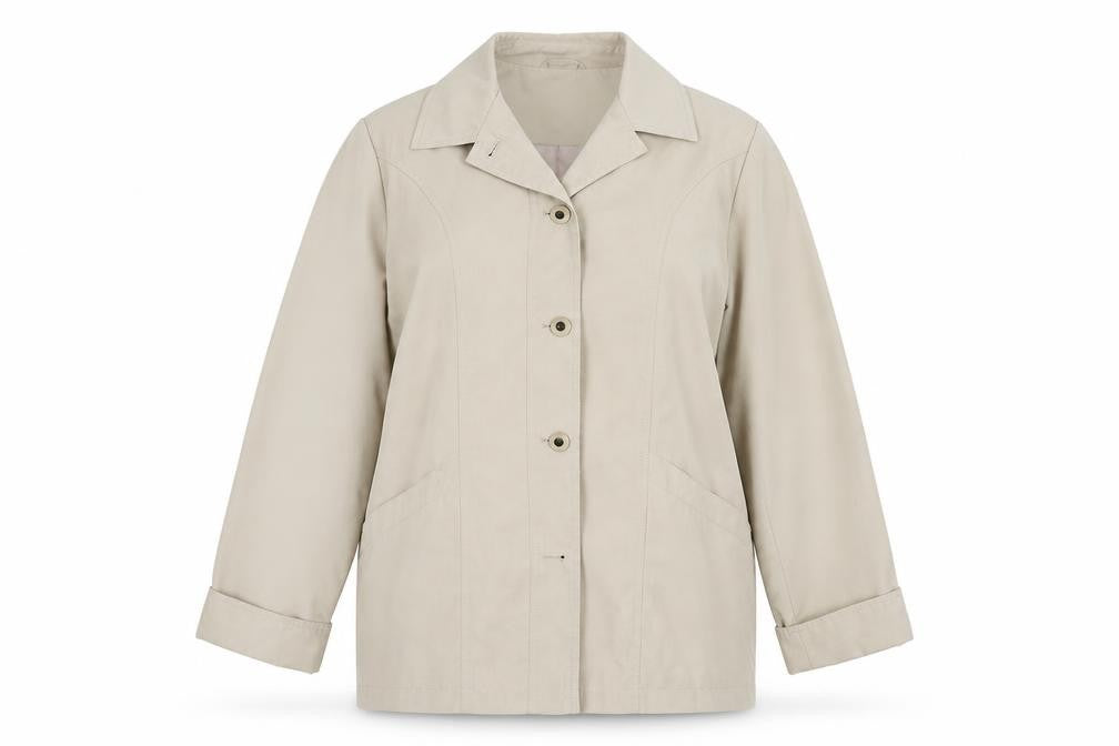 Womens UK Size 12 EWM Beige Overcoat