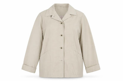 Womens UK Size 12 EWM Beige Overcoat