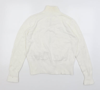 Womens UK Size 16 Papaya White Full Zip Jumper