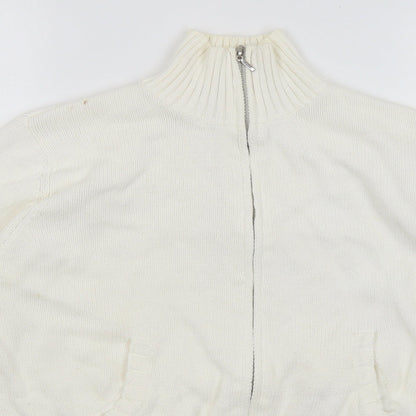 Womens UK Size 16 Papaya White Full Zip Jumper
