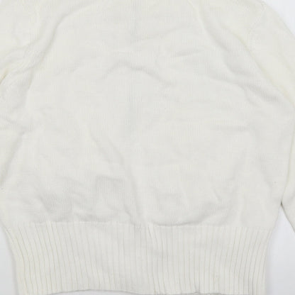 Womens UK Size 16 Papaya White Full Zip Jumper