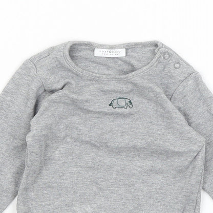 NEXT Baby Grey   Romper One-Piece Size 3-6 Months  - Elephant